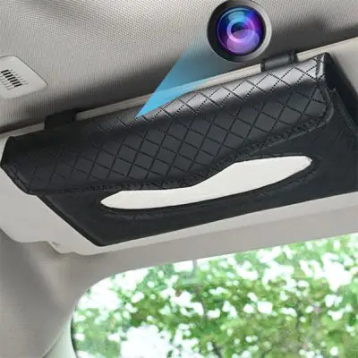 VIZOR - 1080p HD Tissue Holder Car Visor Surveillance Camera